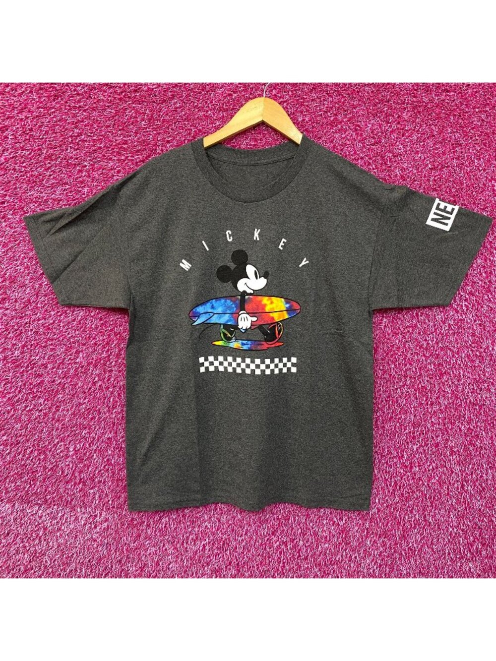 Disney x NEFF Mickey Mouse Surfboard Graphic Design T-Shirt Large
